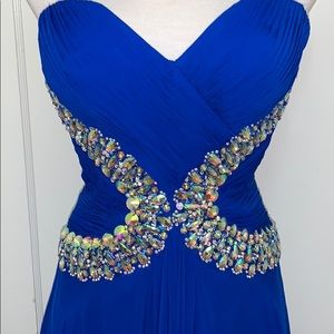 Royal Blue Sequined Gown
